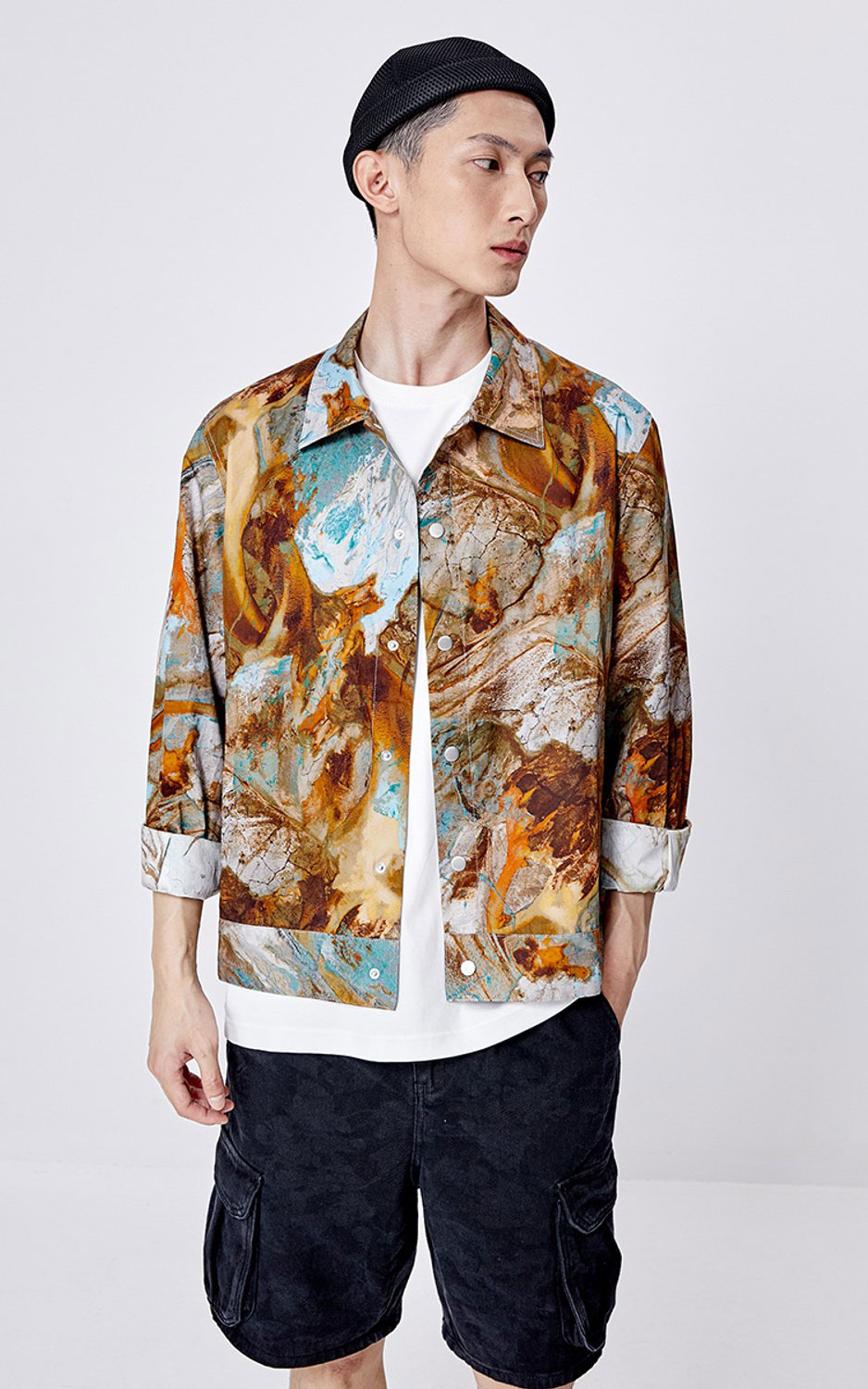 Mens Abstract print trend- led fashion textile print design by GM Print Design